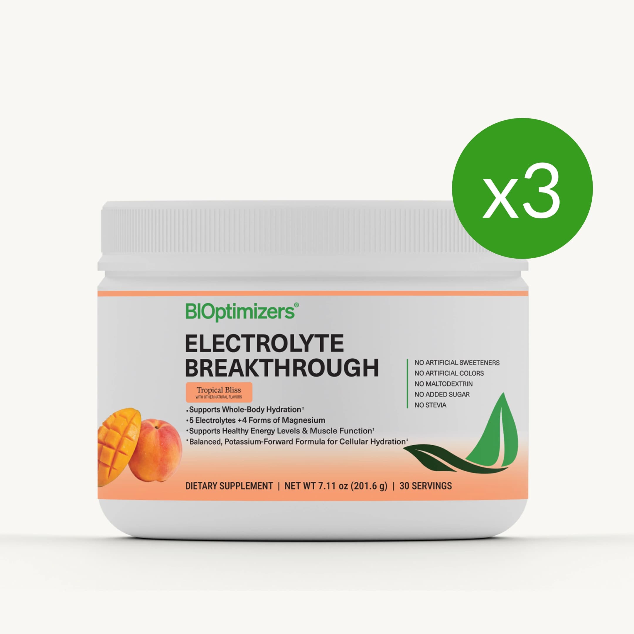 Electrolyte Breakthrough - Tropical Bliss - 30 Servings 3 Jars